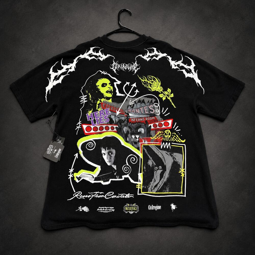 Civil Regime Graphic T-Shirt — Black & Neon Green OS - (RH-073)